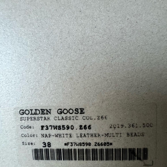 GOLDEN GOOSE Leather Printed Sneakers Size 38 - Picture 6 of 6